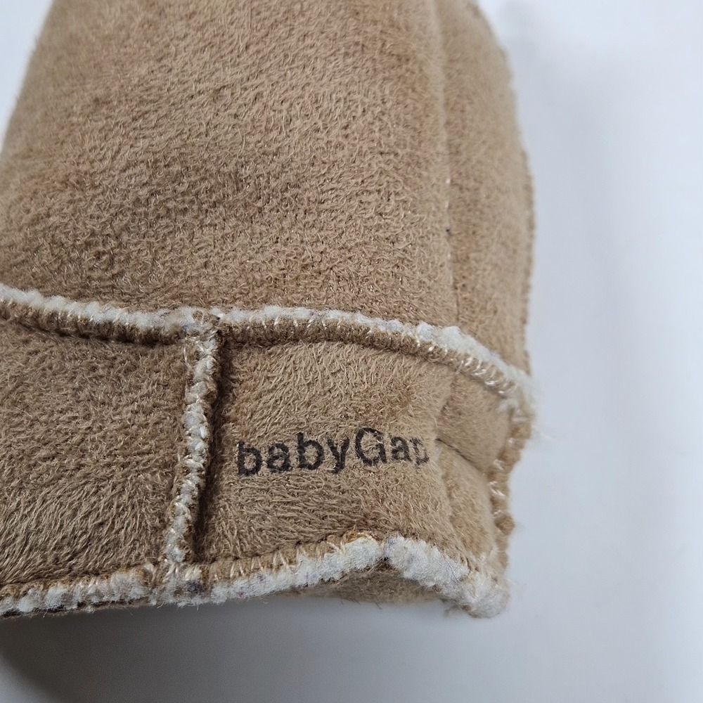 Baby Gap Shearling Brown Boots Shoes Sherpa Lined Brown 0-3 Months Infant NEW - Picture 5 of 10